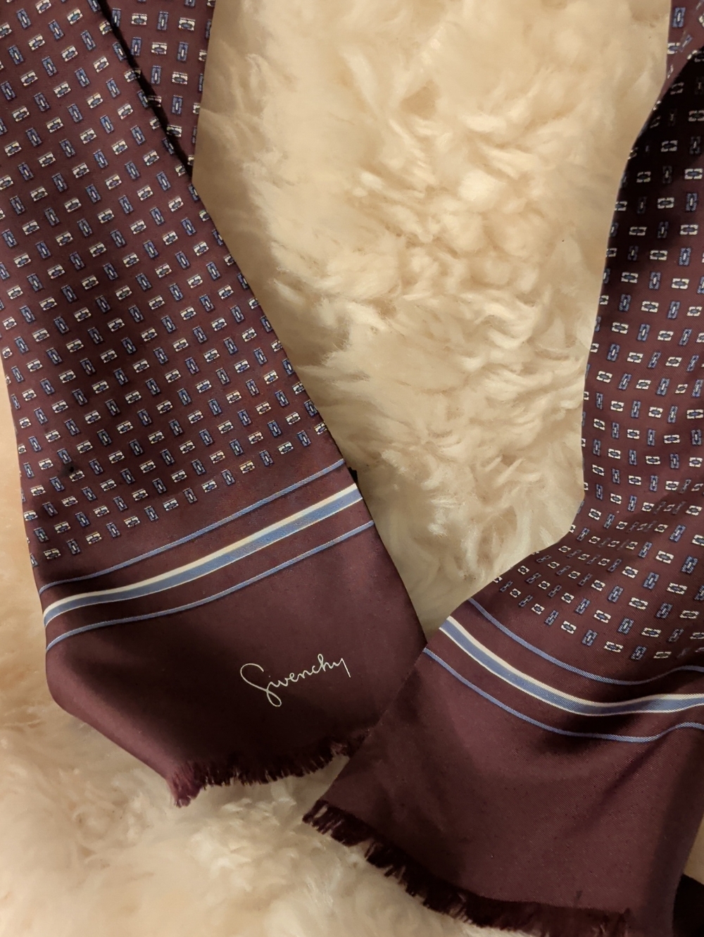 Givenchy Silk brown Patterned  Scarf
